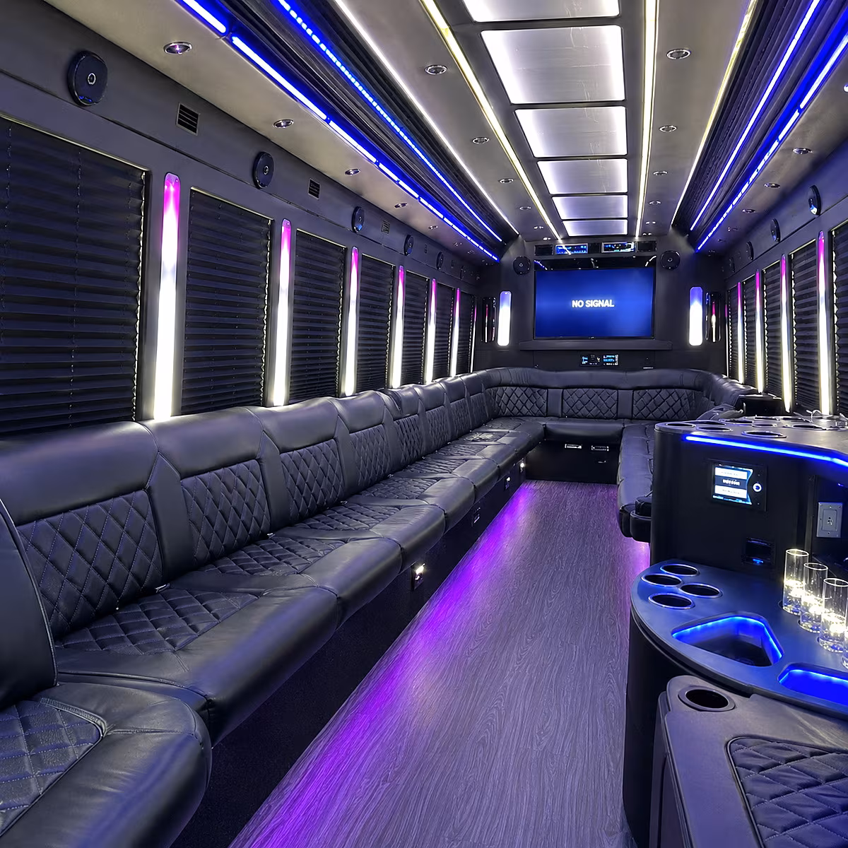 kirkland 30 passenger party bus inside
