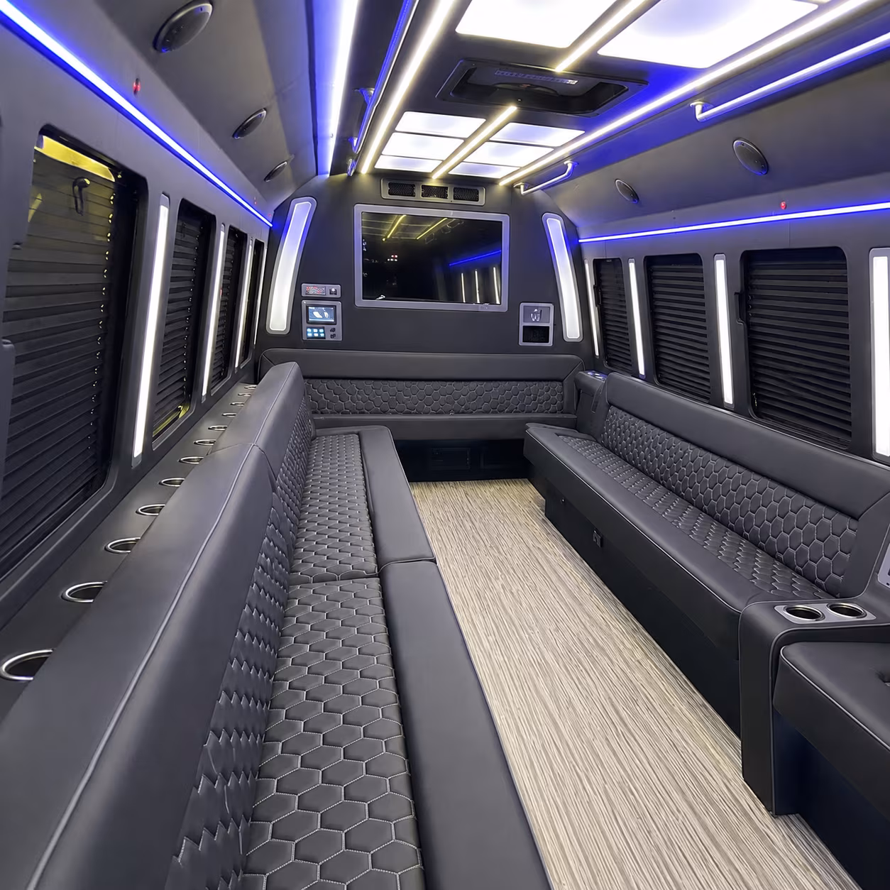kirkland 40 passenger party bus inside