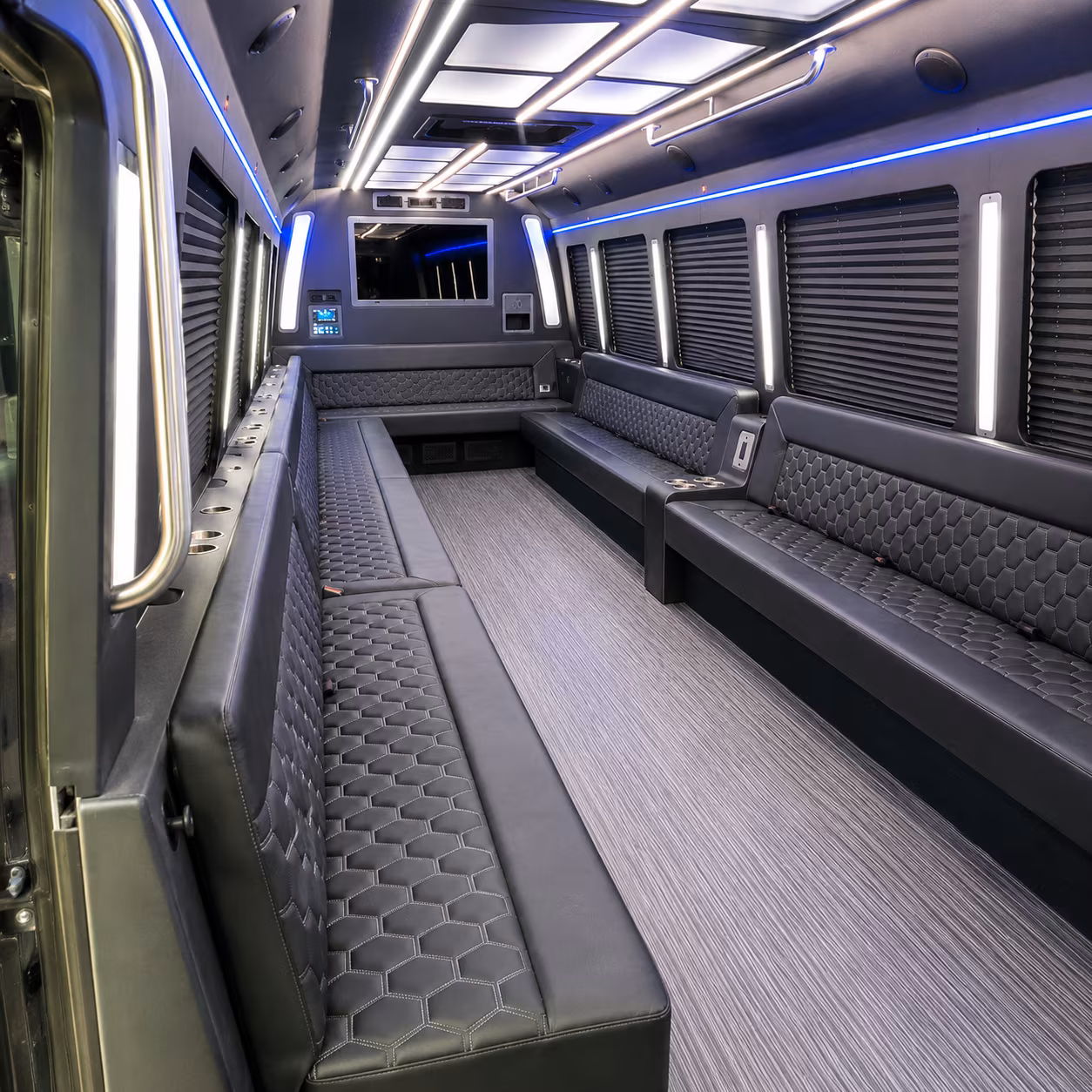 kirkland 40 passenger party bus interior