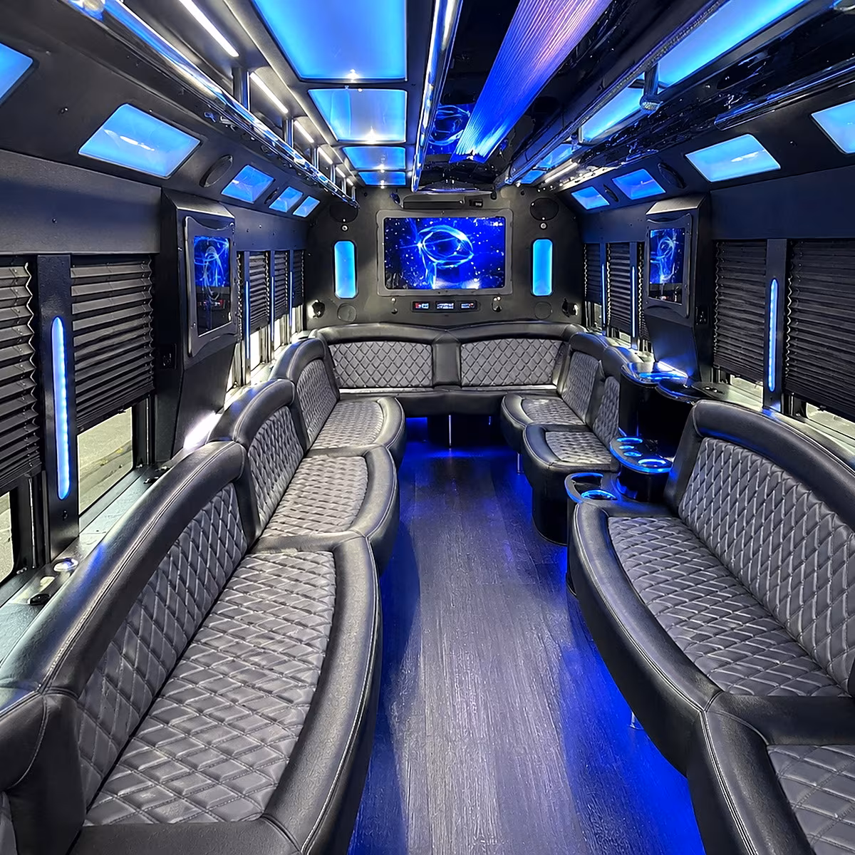 kirkland 50 passenger party bus interior