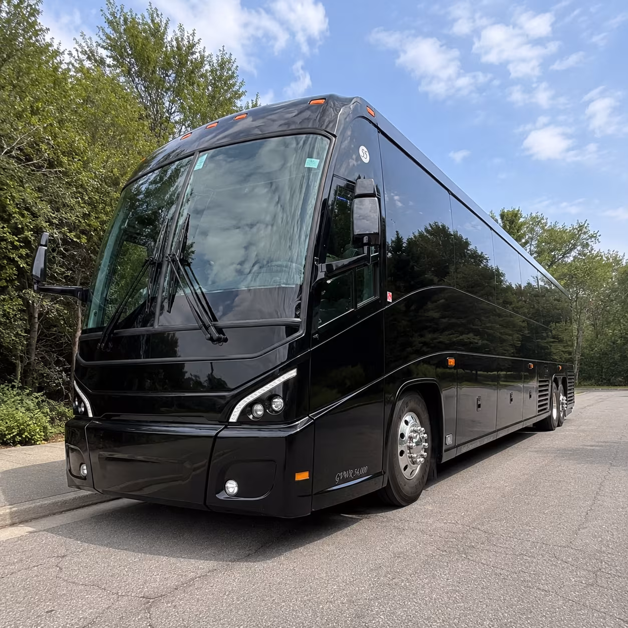 kirkland charter bus rental exterior